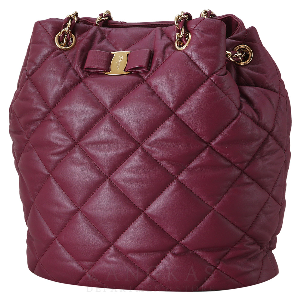 FERRAGAMO(USED)페레가모 바라리본 버킷백